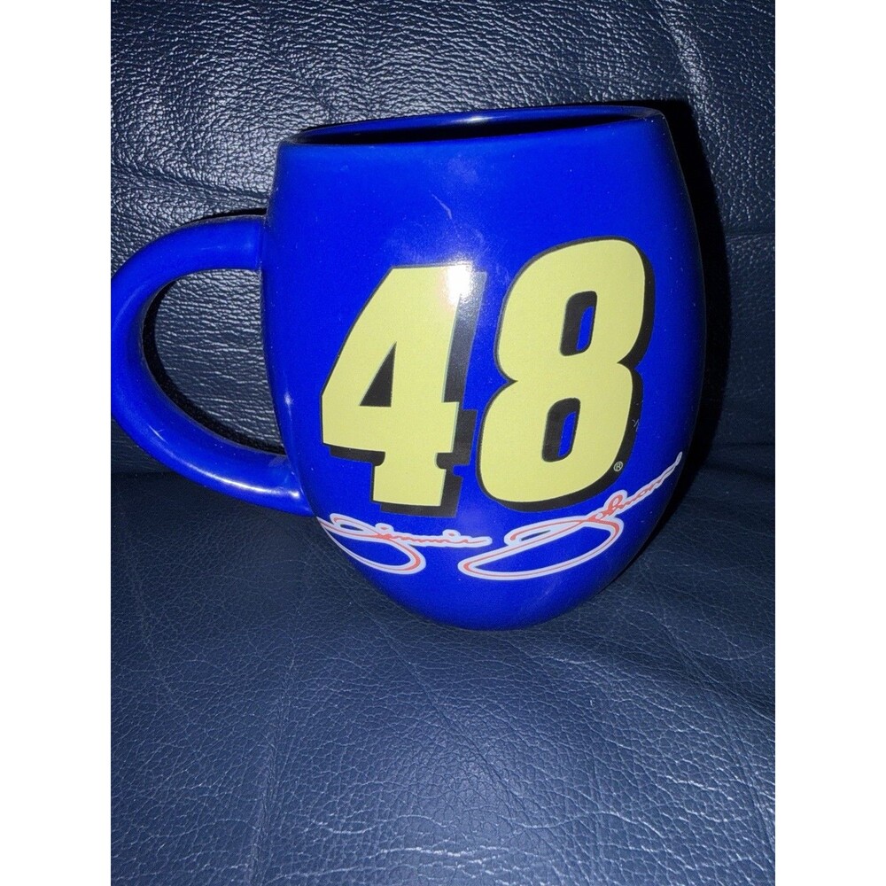 NASCAR 48 JIMMY JOHNSON Original Coffee Mug Blue Heavy Cup Car Racing